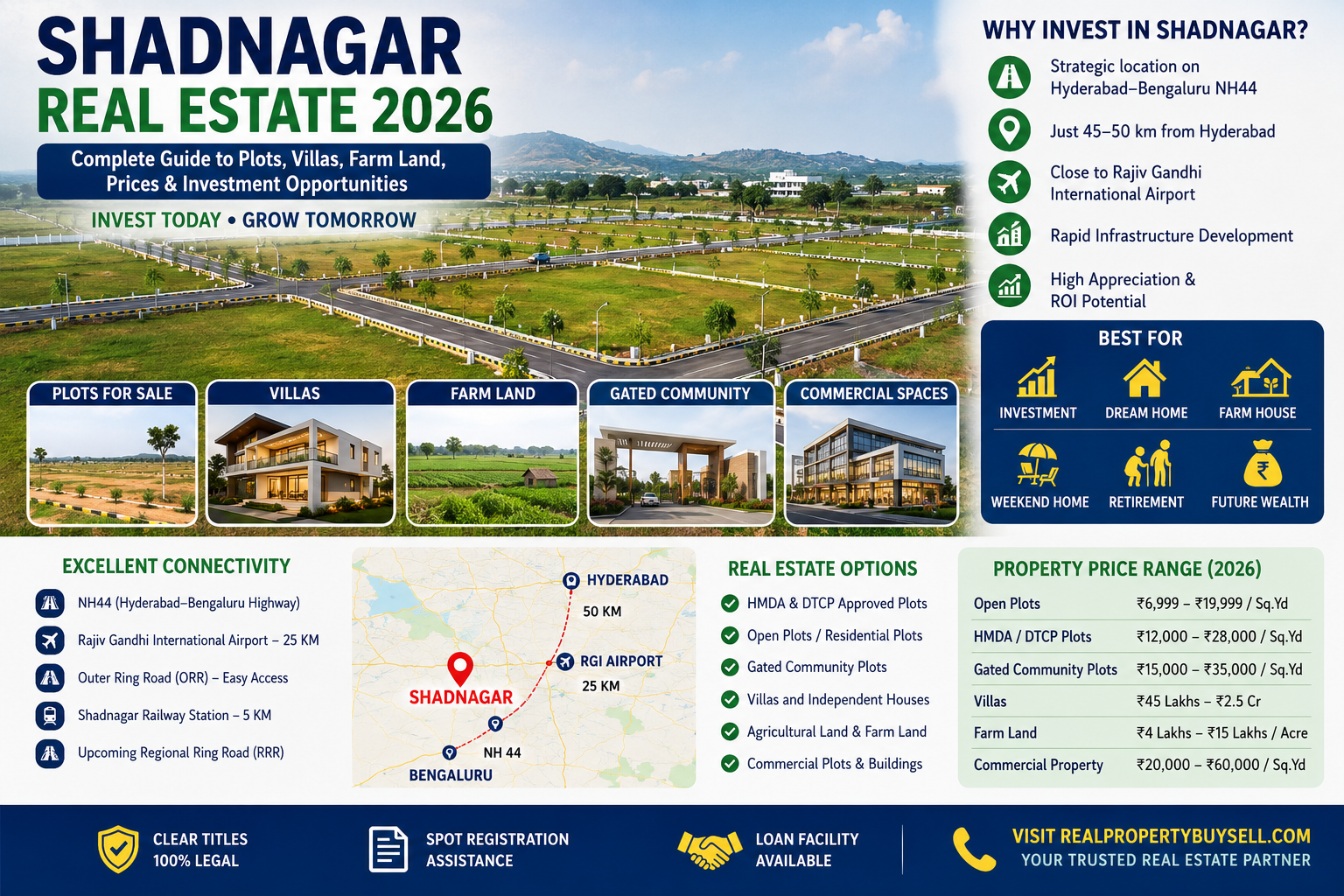 Shadnagar Real Estate 2026 – Complete Guide to Plots, Villas, Agricultural Land, Property Prices & Investment Opportunities